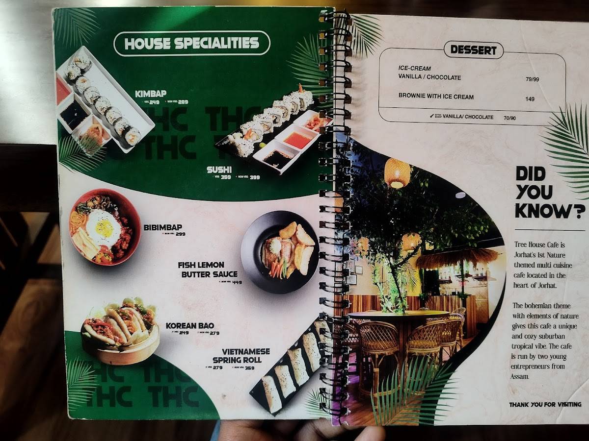Tree House Cafe menu