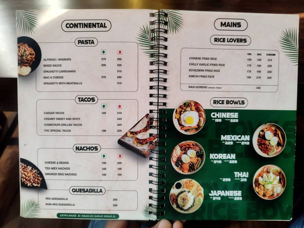Tree House Cafe menu