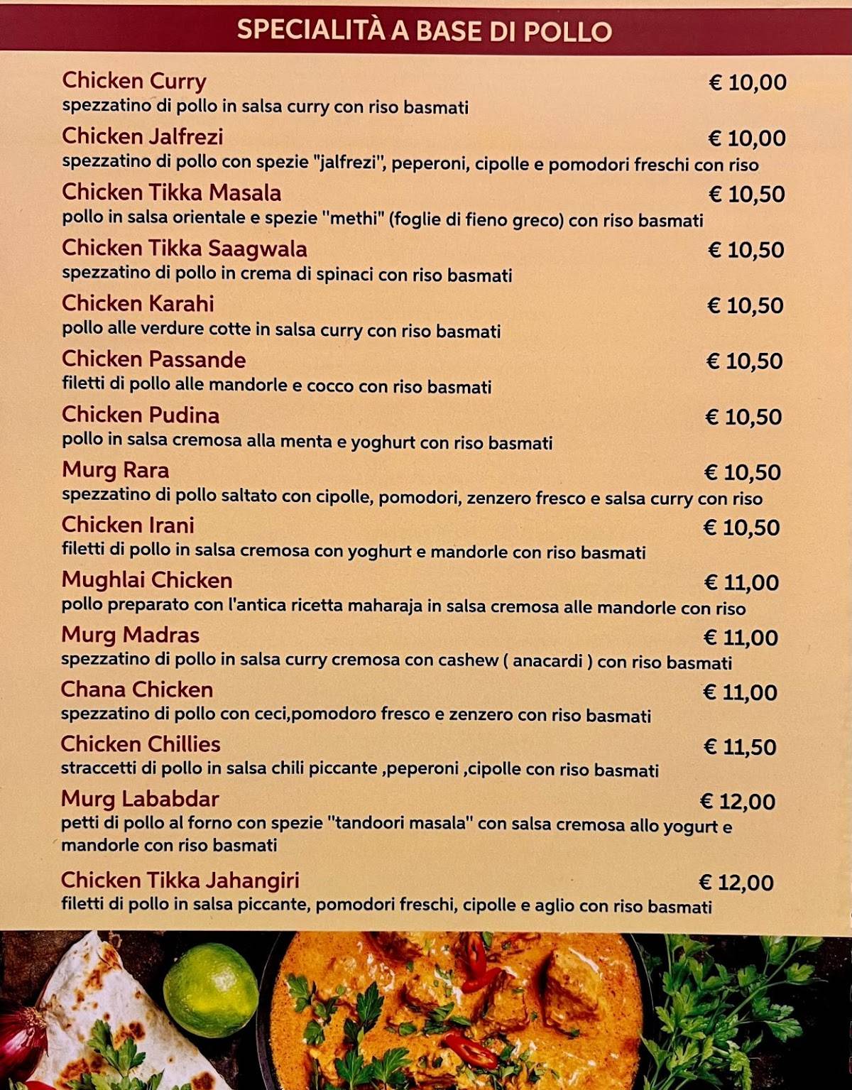 Menu di Pizzeria Ristorante alla Mostra 