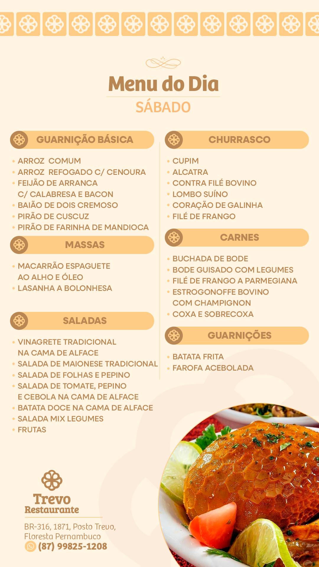 Trevo Restaurante cardápio
