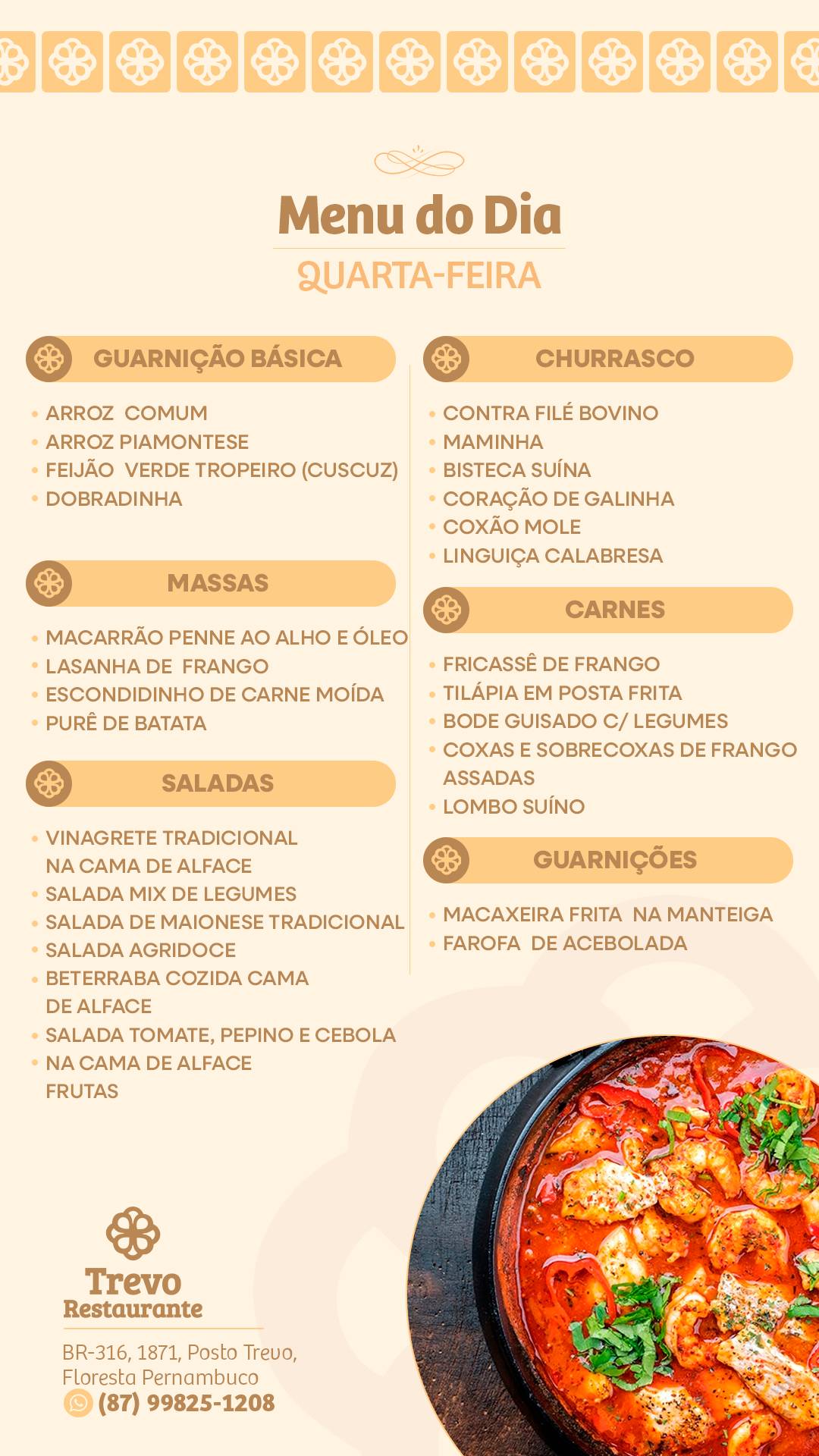 Trevo Restaurante cardápio