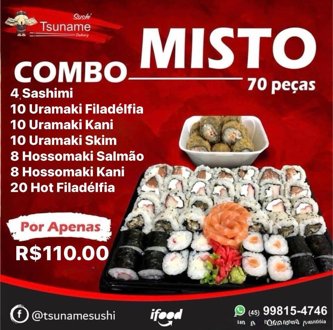 Tsuname Sushi Delivery cardápio