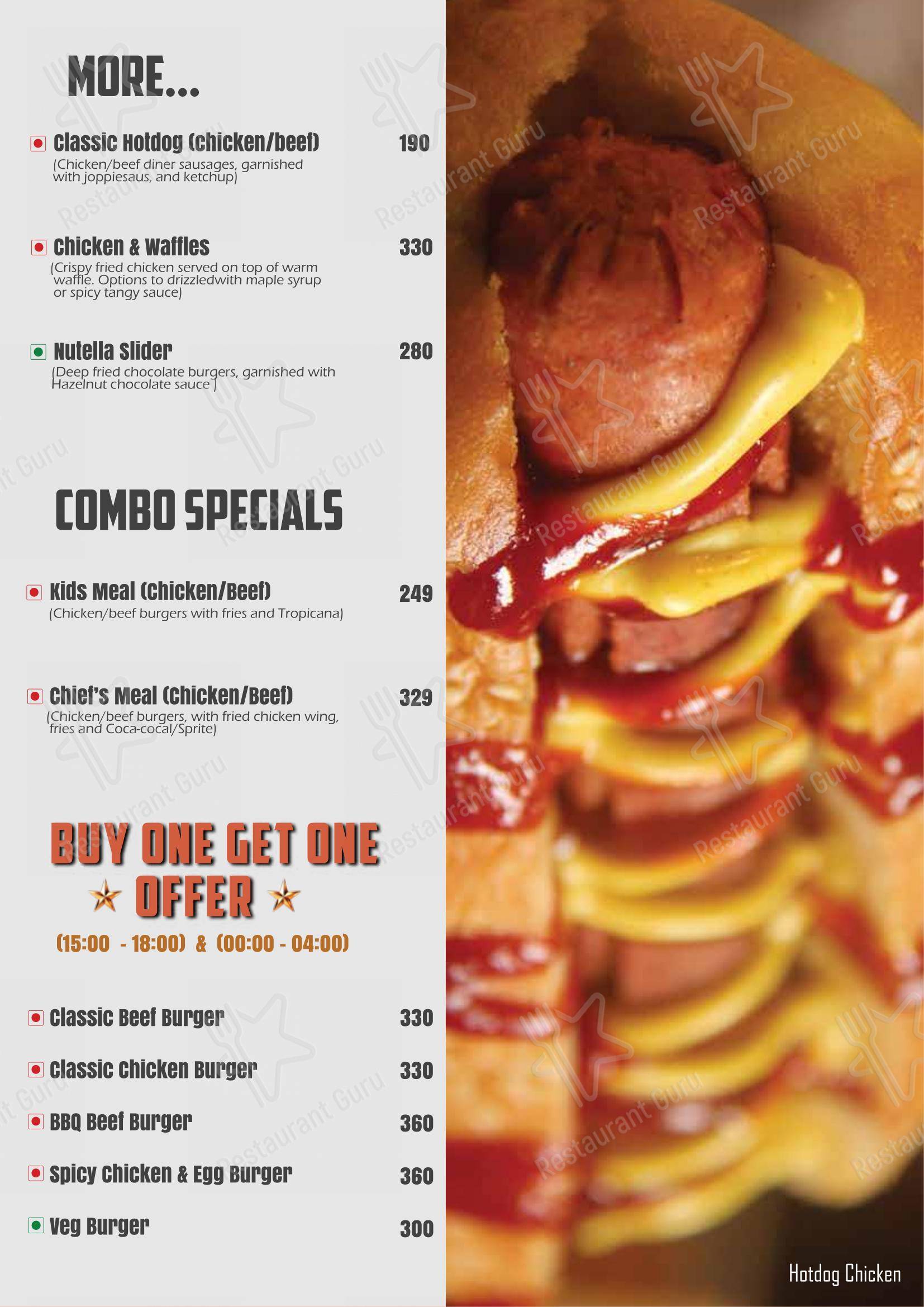 Menu for Turf Cafe in Thiruvananthapuram