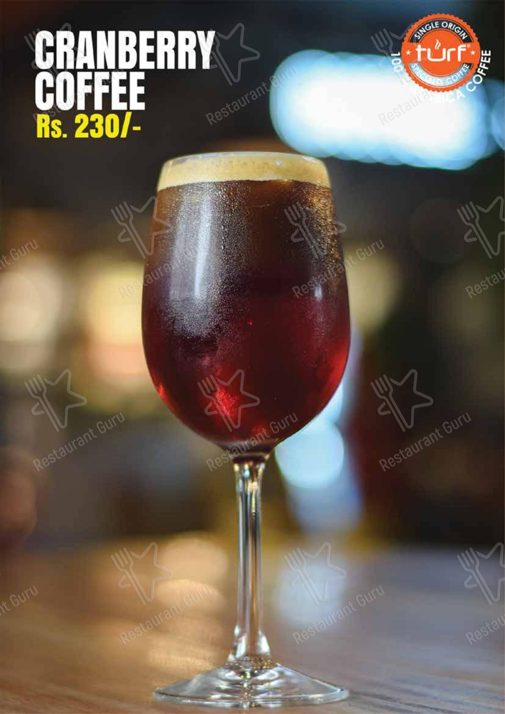 Menu for Turf Cafe in Thiruvananthapuram