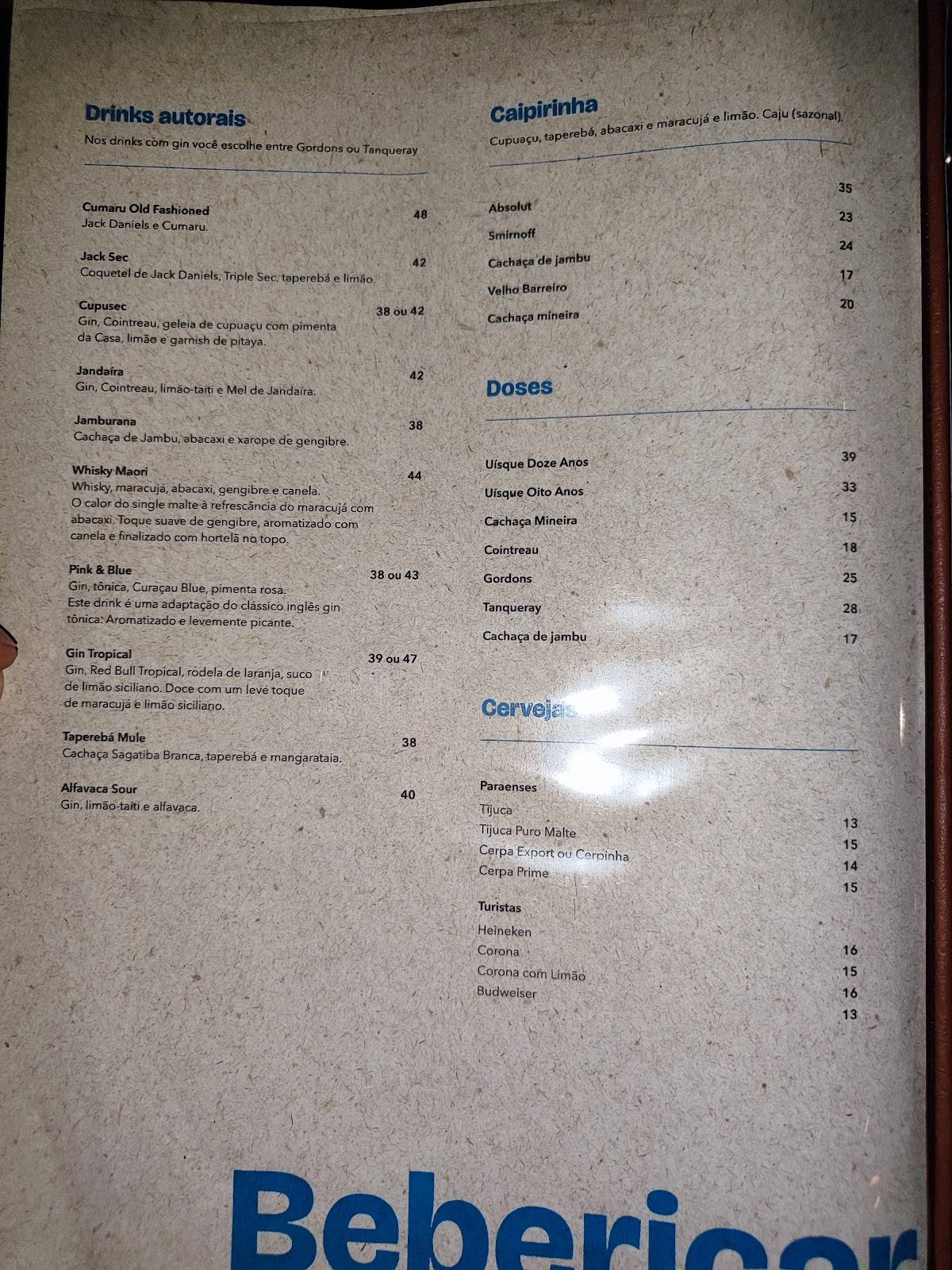 Ty Comedoria e Bar cardápio