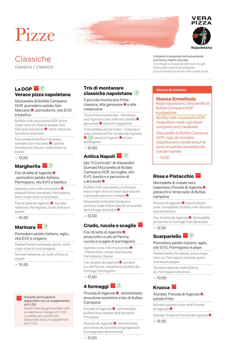 Menu de Umberto