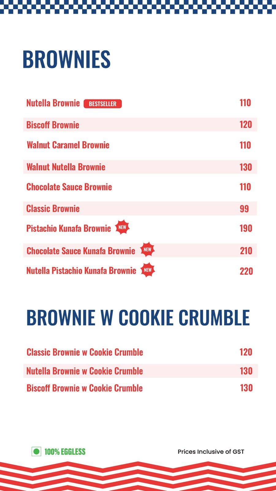 Uncle Goons menu