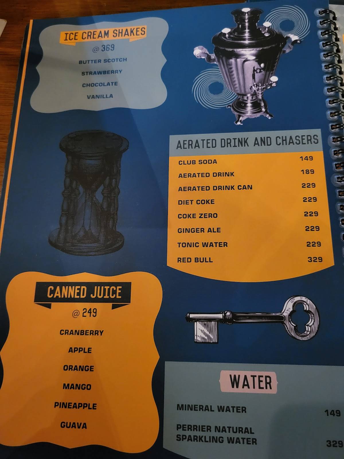 United Coffee House Rewind menu