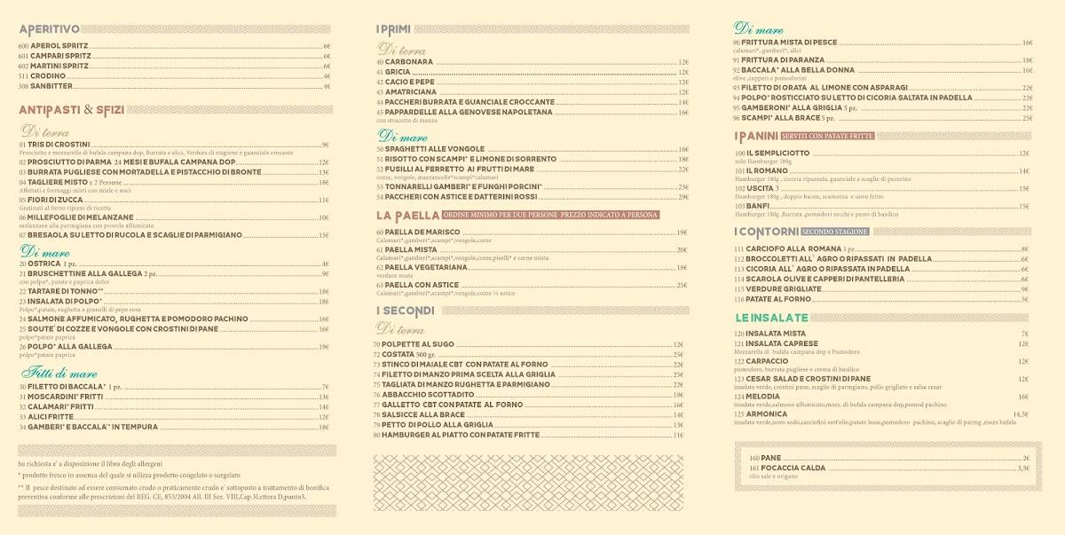 Menu de Uscita 3 Bistròrante