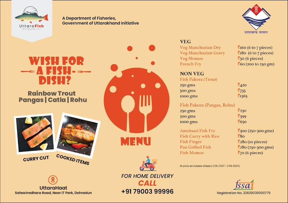 UttaraFish menu
