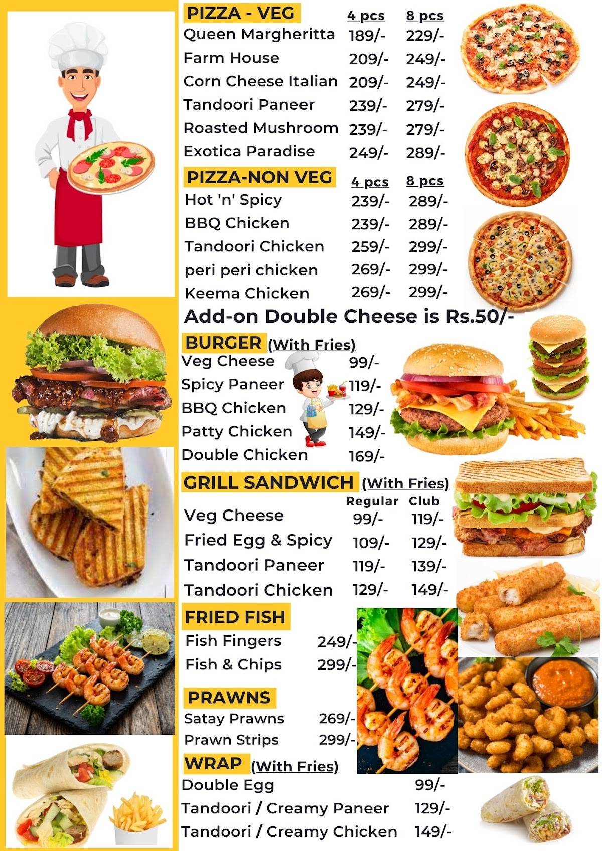 VIP Cafe menu
