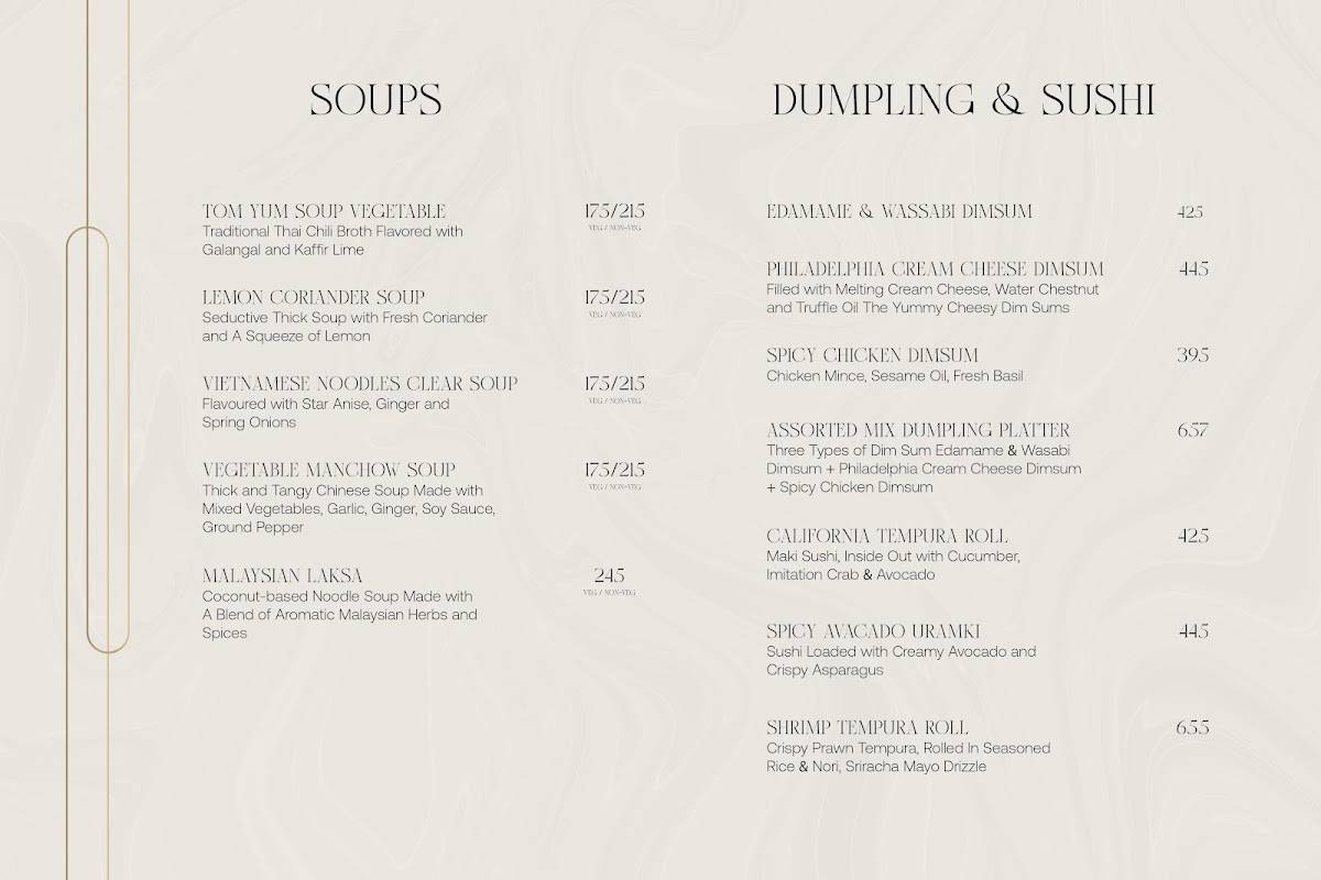 VUÉ - Coffee & Cocktail Bar menu