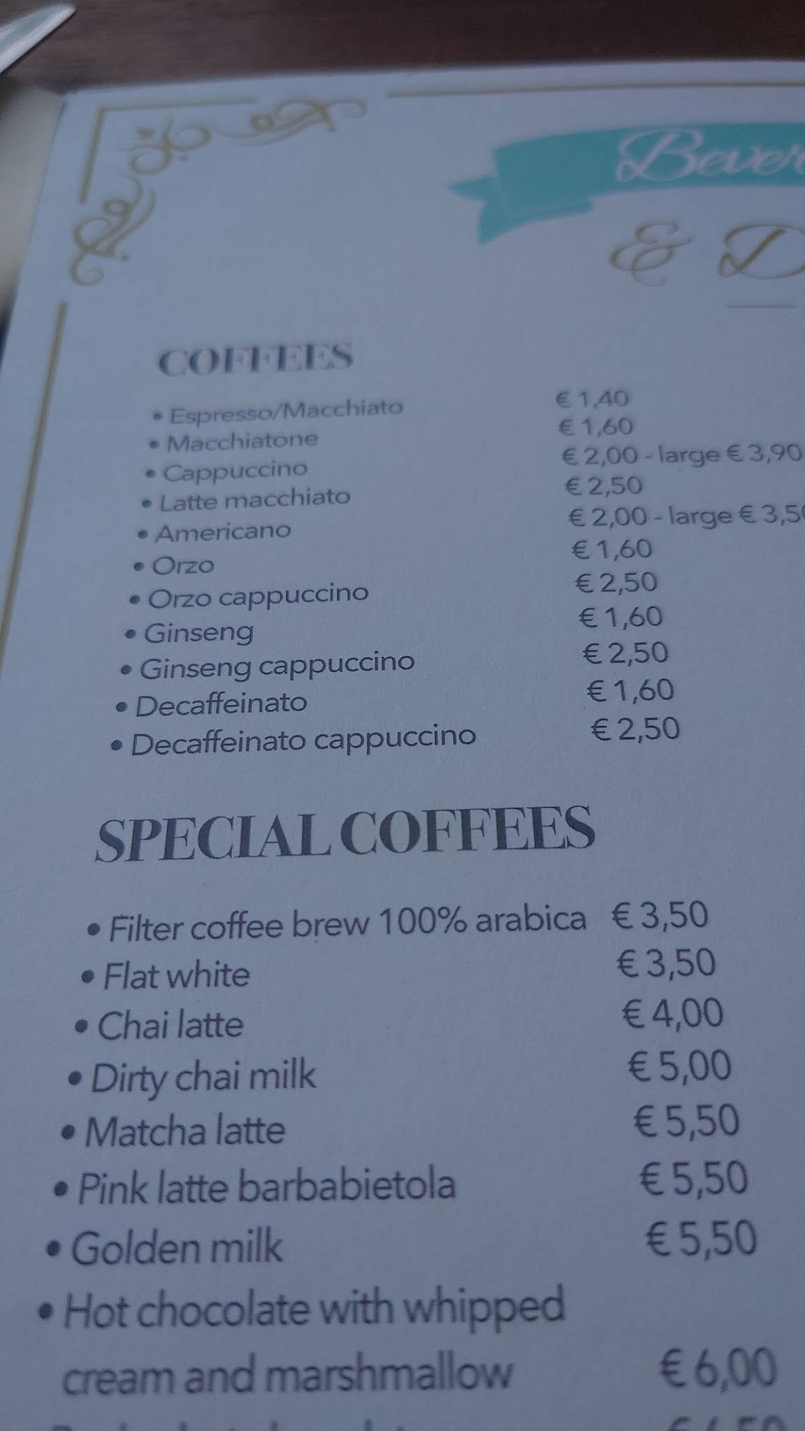 Menu di VaLù Bakery & Cakes 