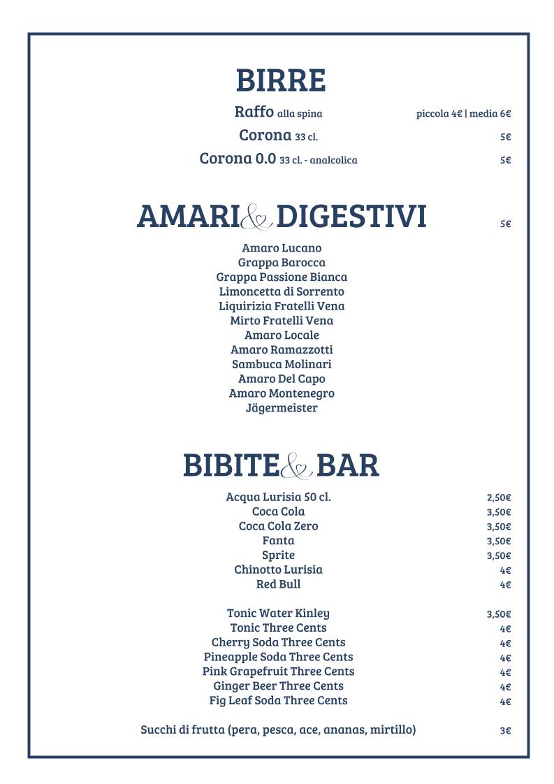 Menu di Vecchi Trogoli 