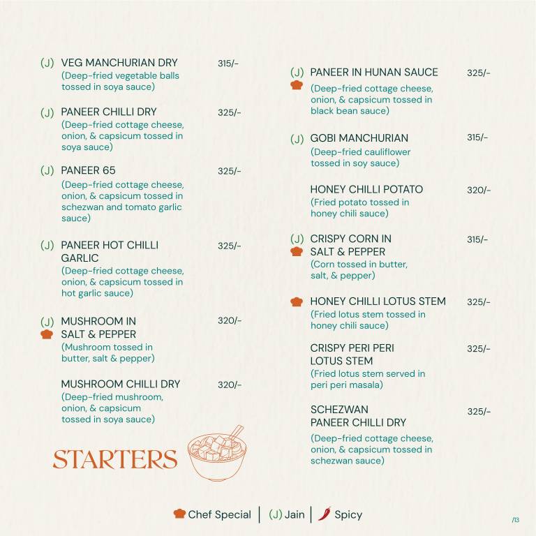 Veg & Co. menu