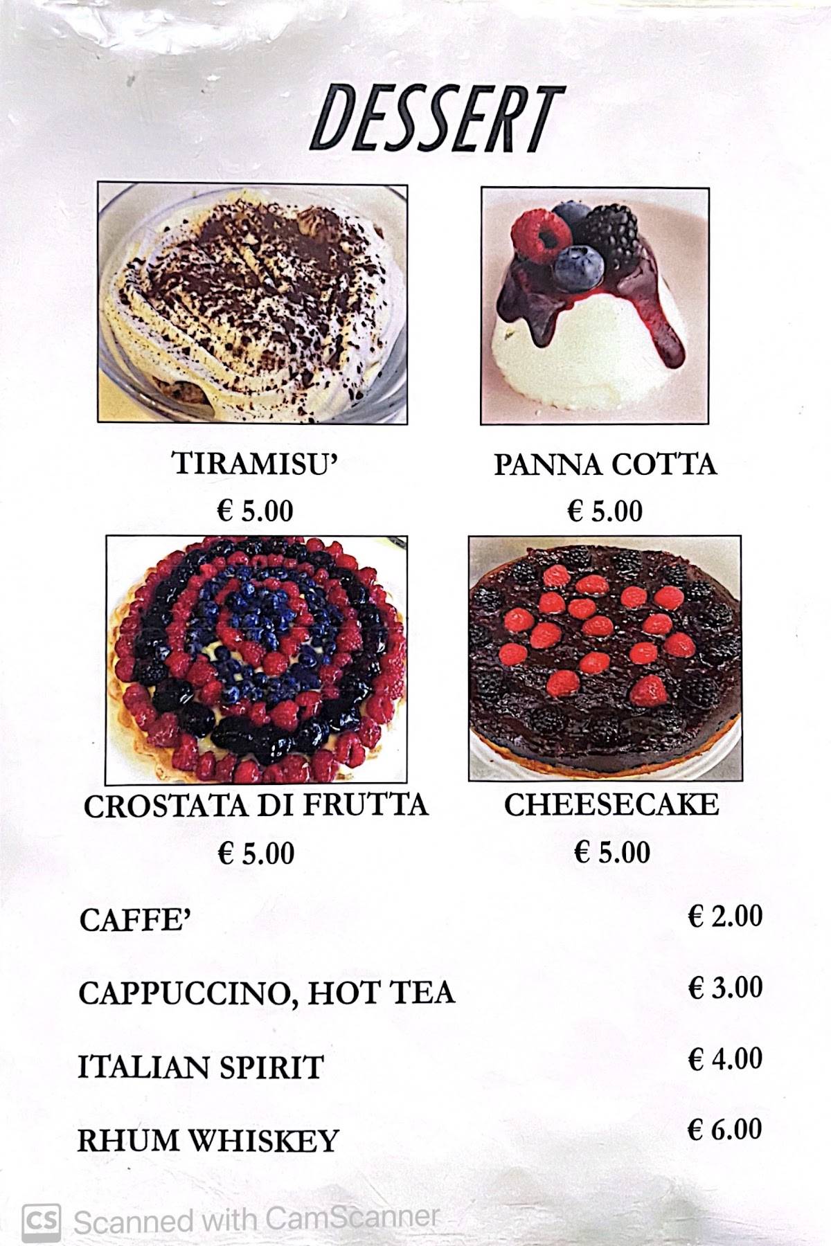 Menu di Venice Ristorante Pizzeria 