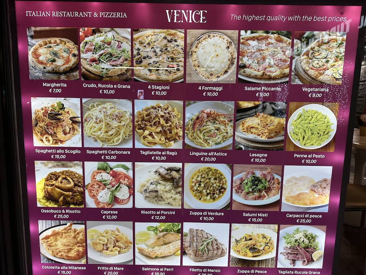 Menu di Venice Ristorante Pizzeria 