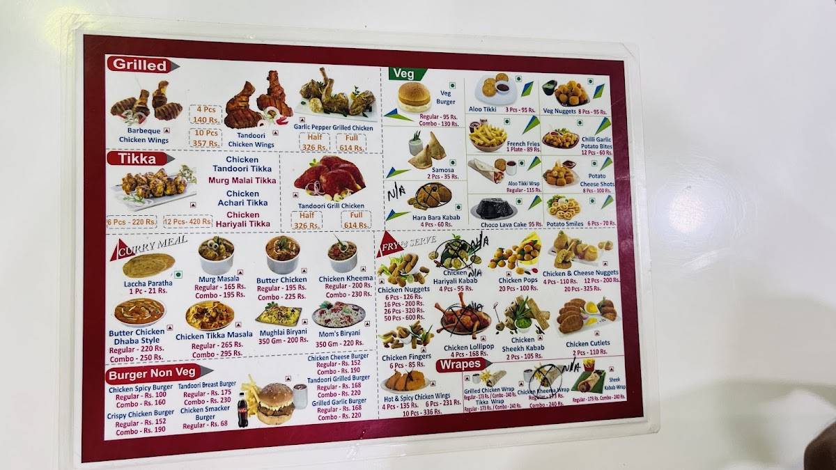 Venkys Chicken xperience Davangere menu