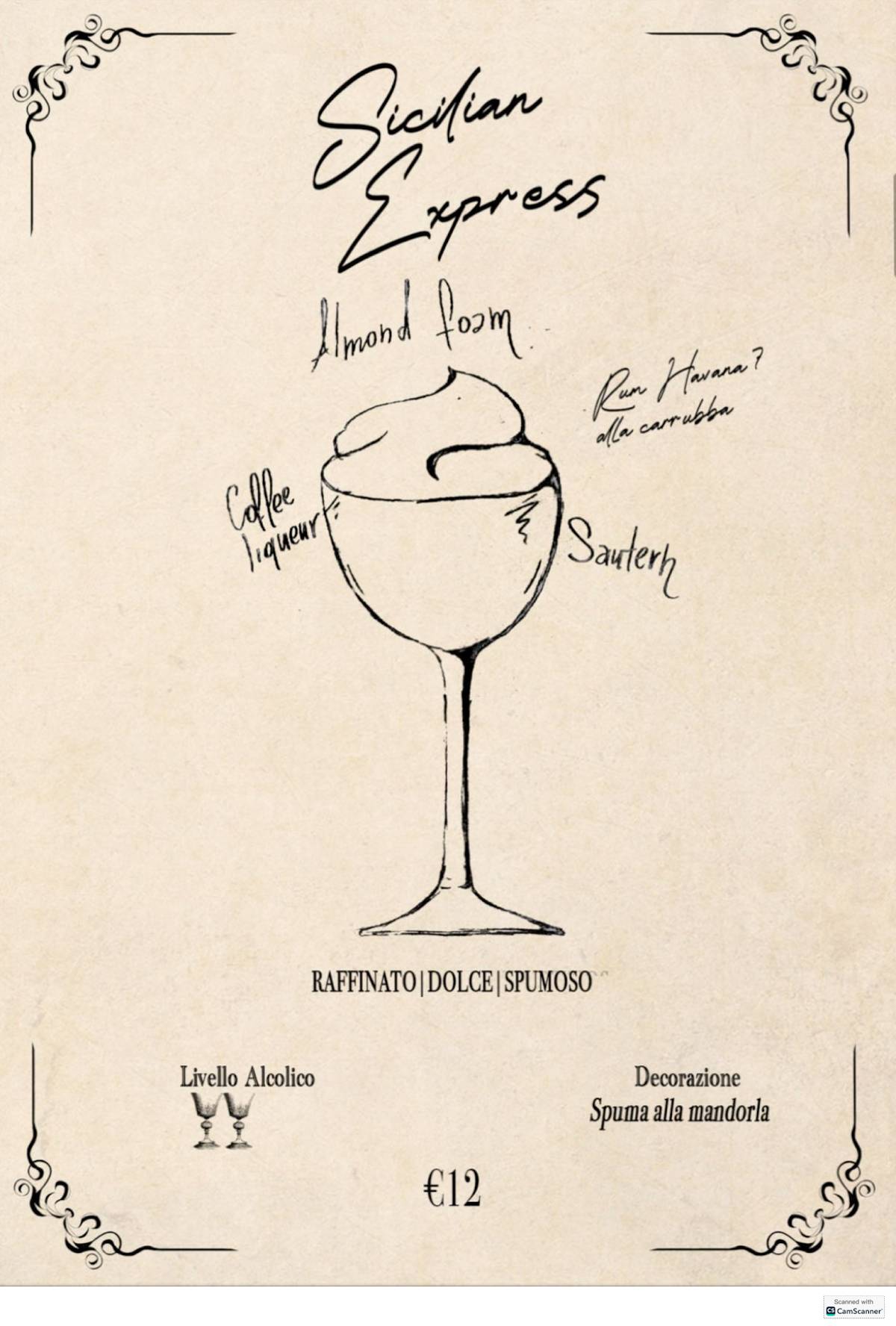 Menu di Cortile Verga Ortigia 