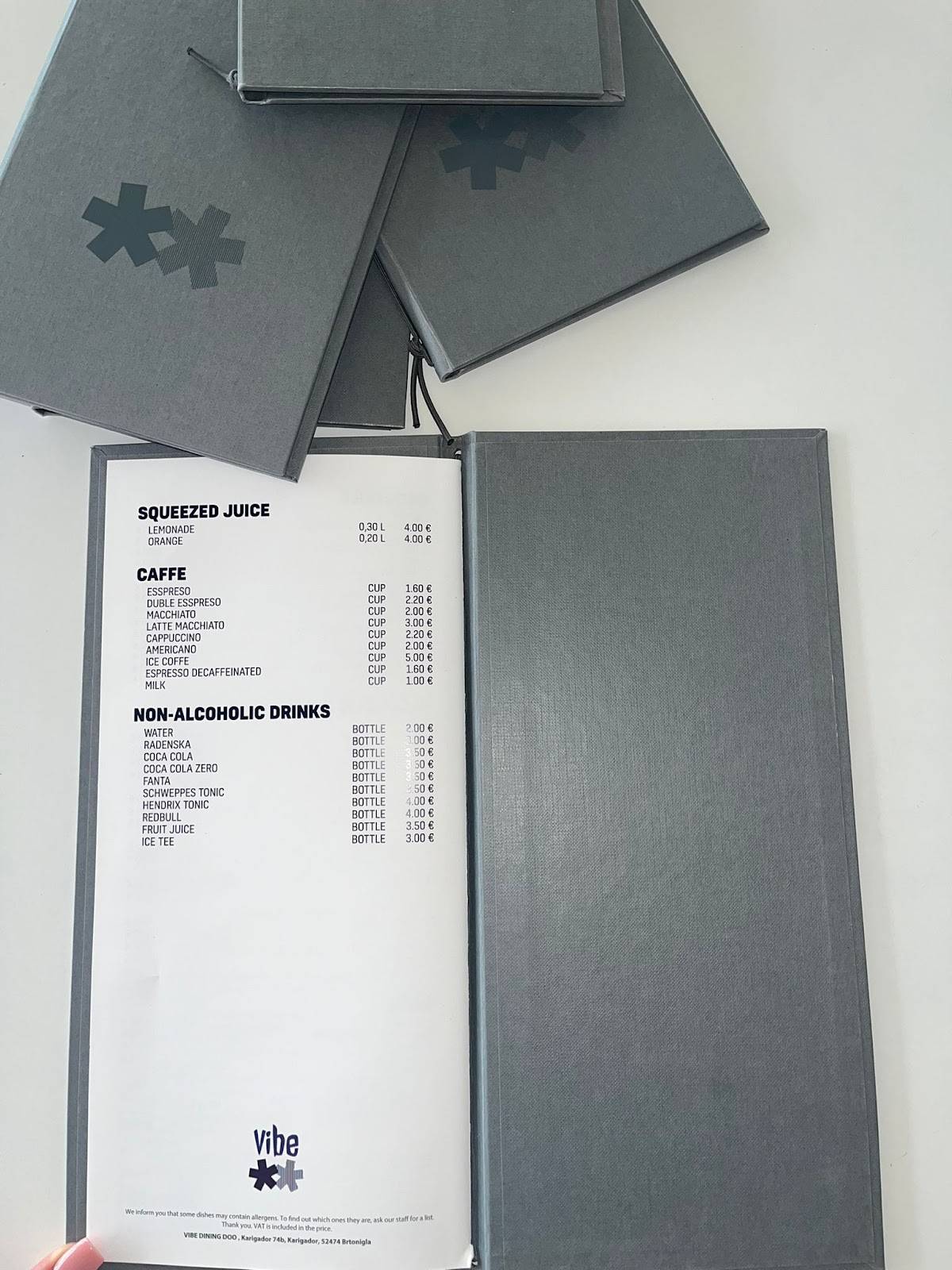 Menu di Vibe Beach & Lounge Bar 