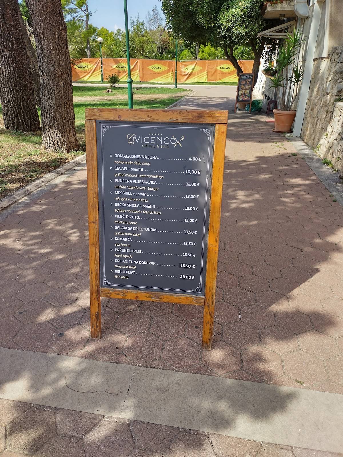 Menu di Vicenco Grill Bar 