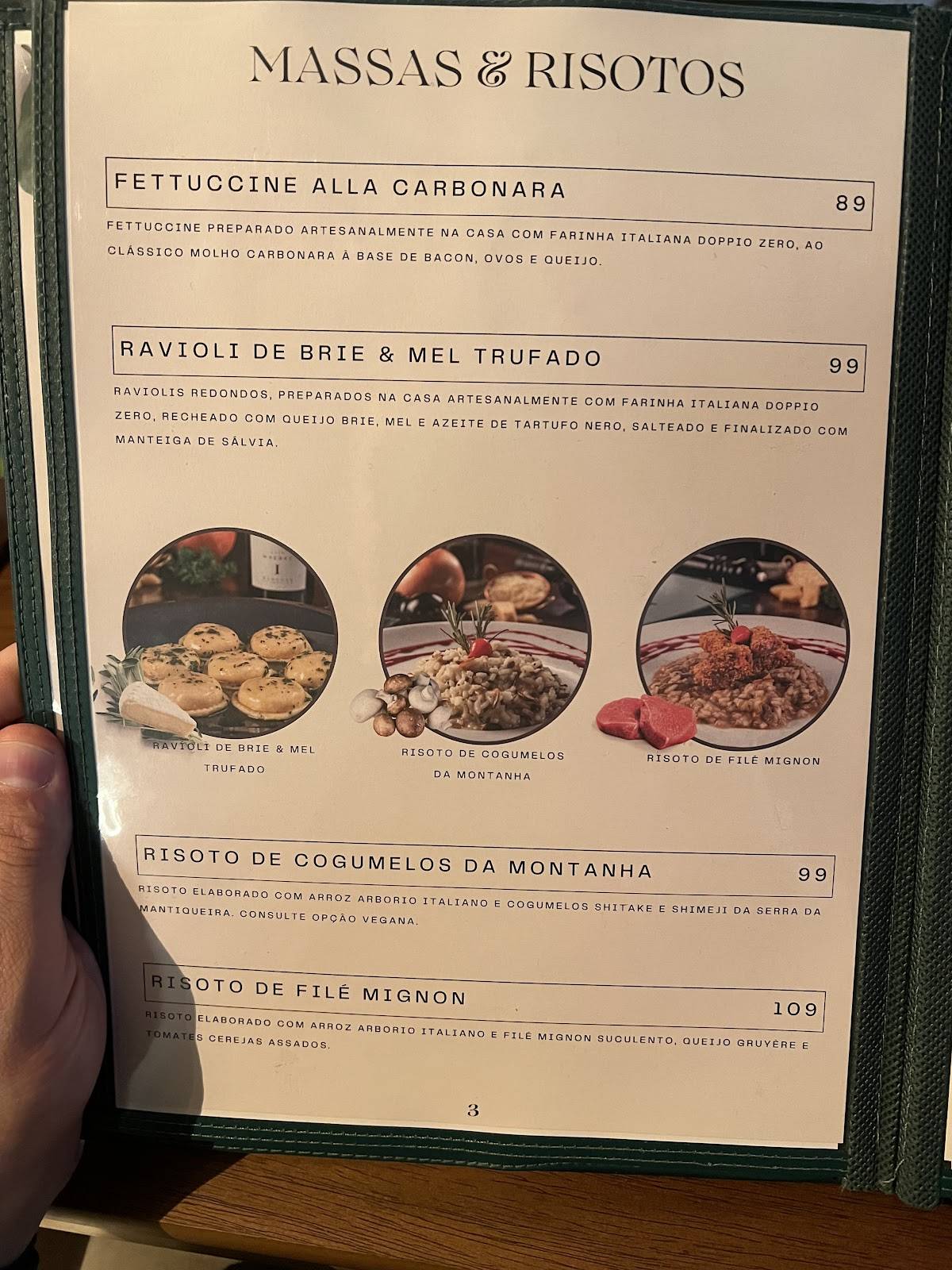 Villa Gourmet cardápio