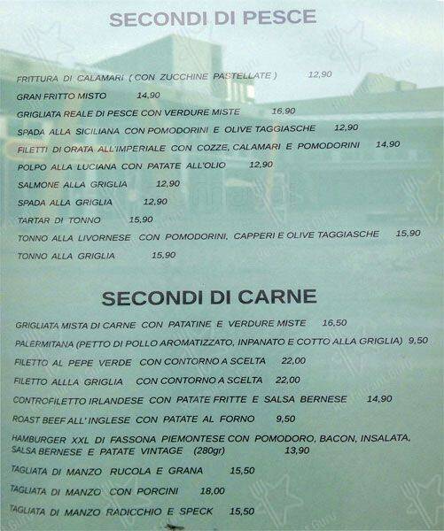 Menu di Tradizione Italiana 