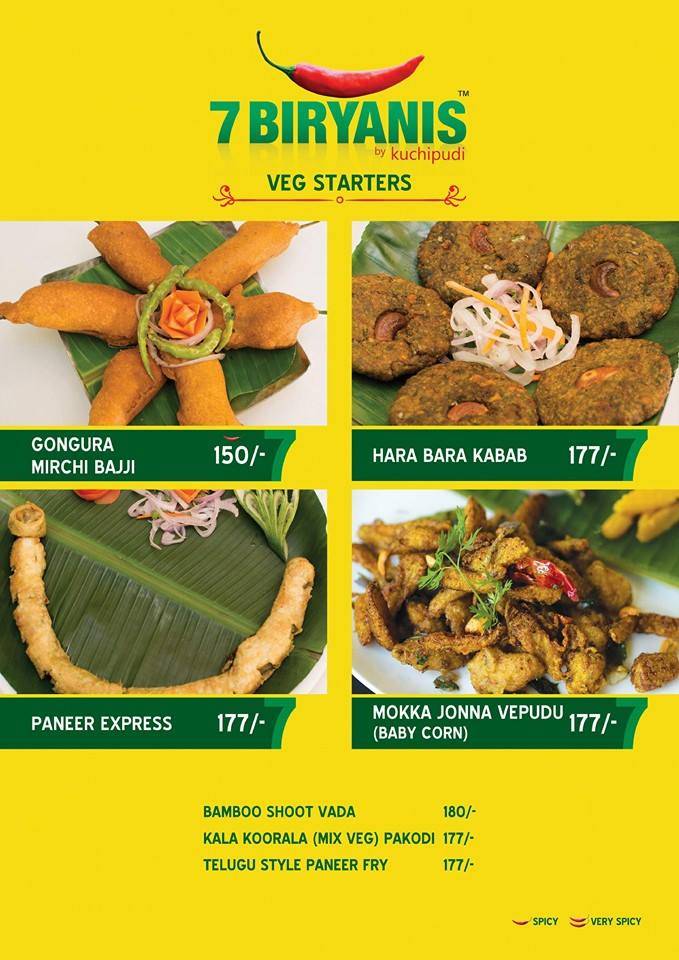 7Biryanis menu