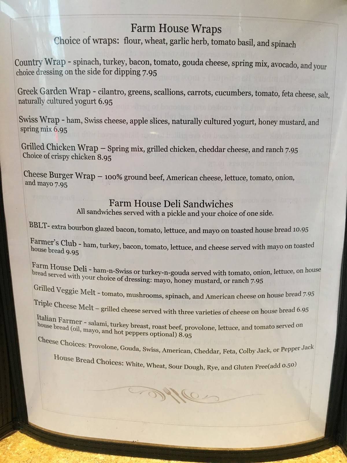 Menu At Waltz Creamery Farm House Cafe Salladasburg menu-at-waltz-creamery-farm-house-cafe-salladasburg