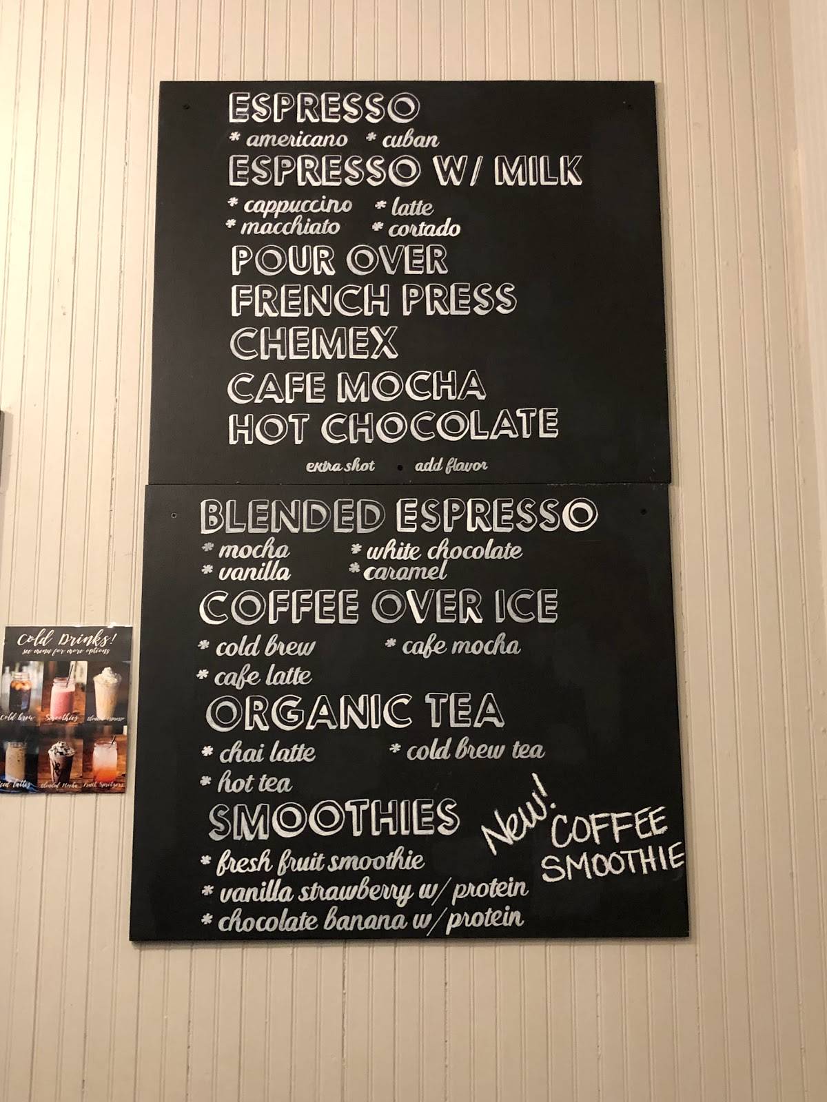 Wander'n Calf Espresso Bar and Bakery menu