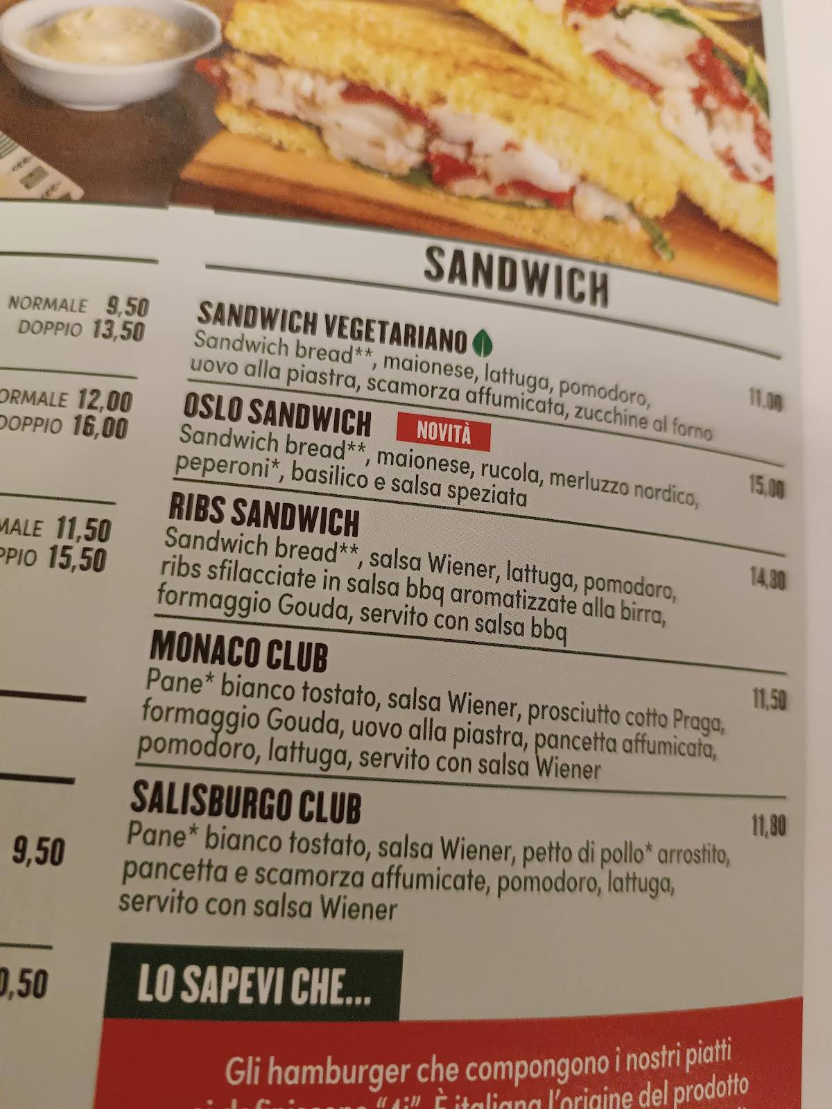 Menu di Wiener Haus Curno 