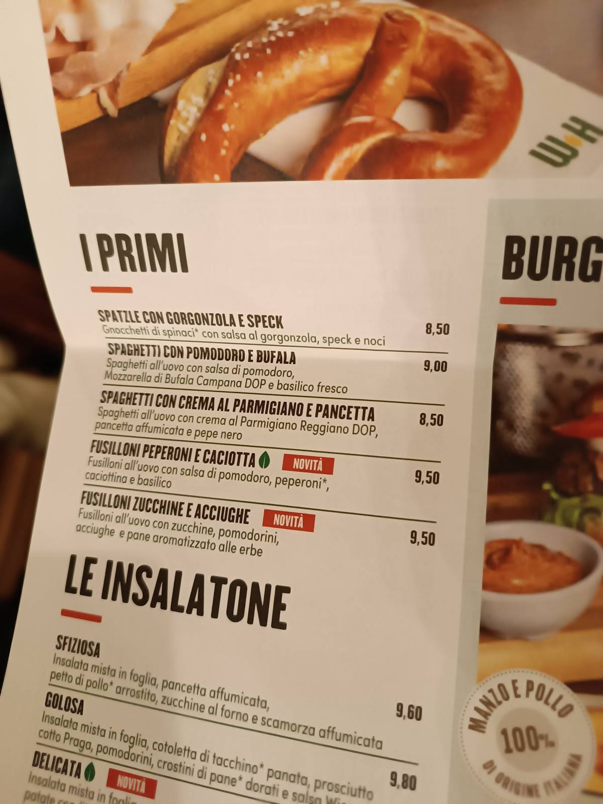 Menu di Wiener Haus Curno 