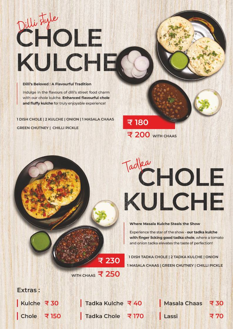 With Us : Your Indian food spot menu