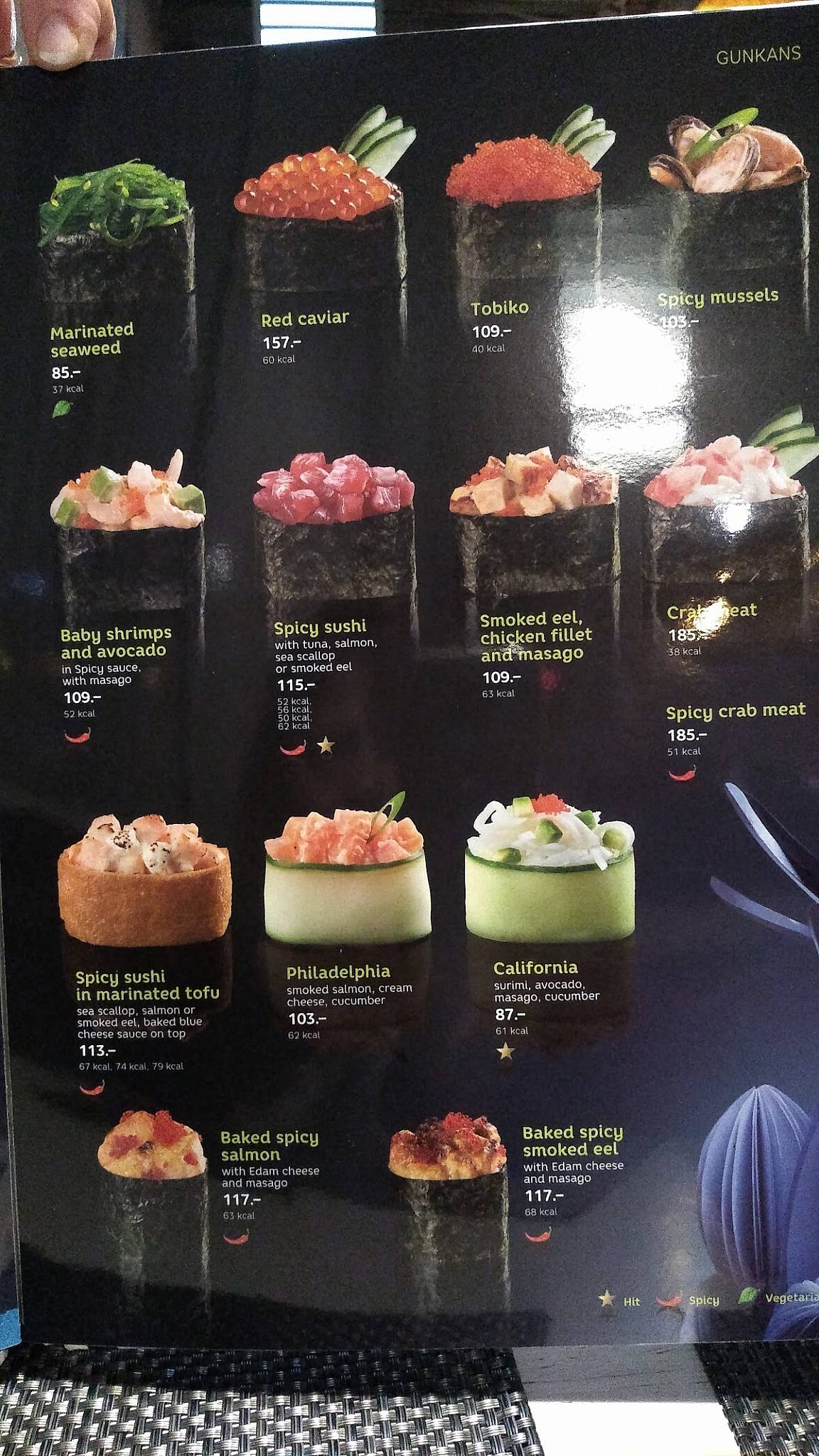 Menu au Yakitoriya restaurant, Dolgoproudny, Спортивная улица