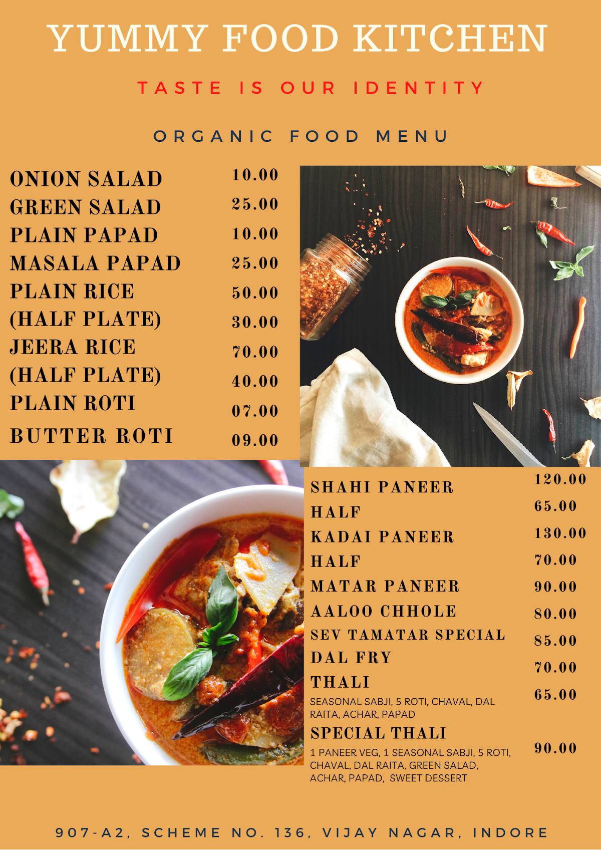 Yummi Food Kitchen menu