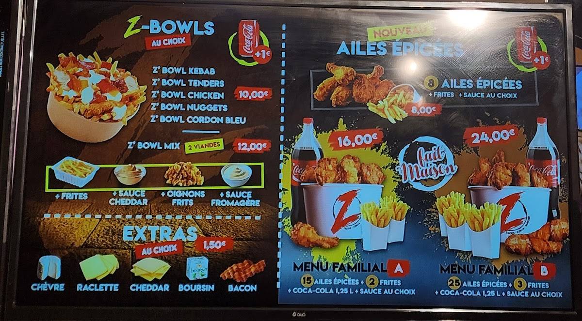 Menu de Z TACOS