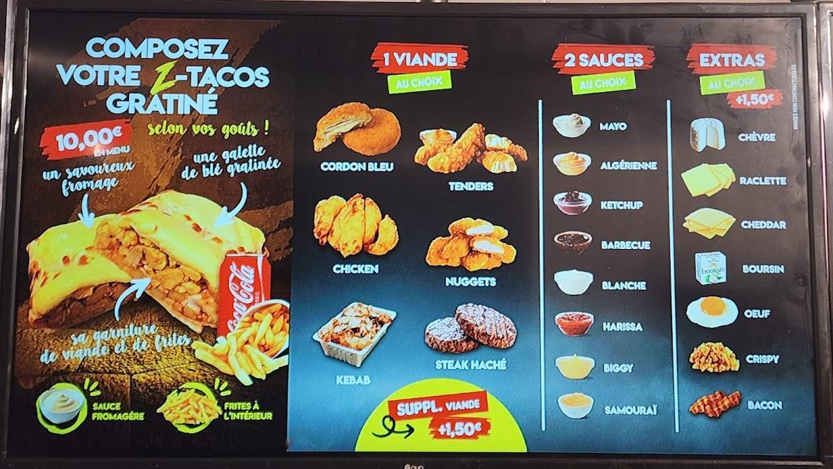 Menu de Z TACOS