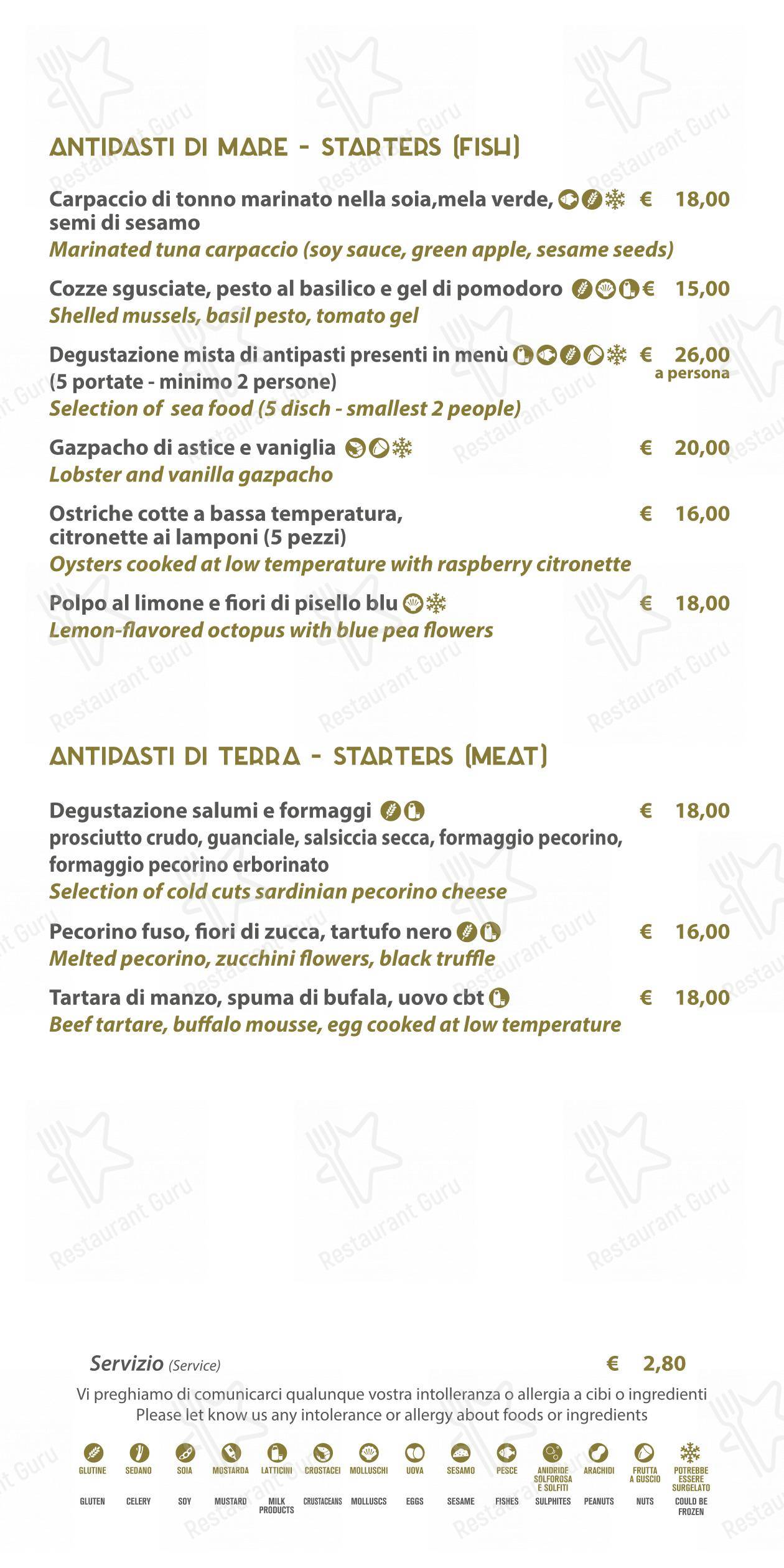 Menu bar per Zenith Ristorante Pizzeria Enoteco in Iglesias
