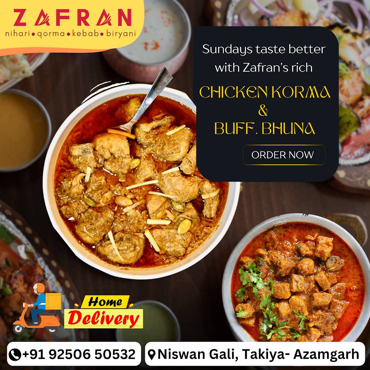 Zafran menu