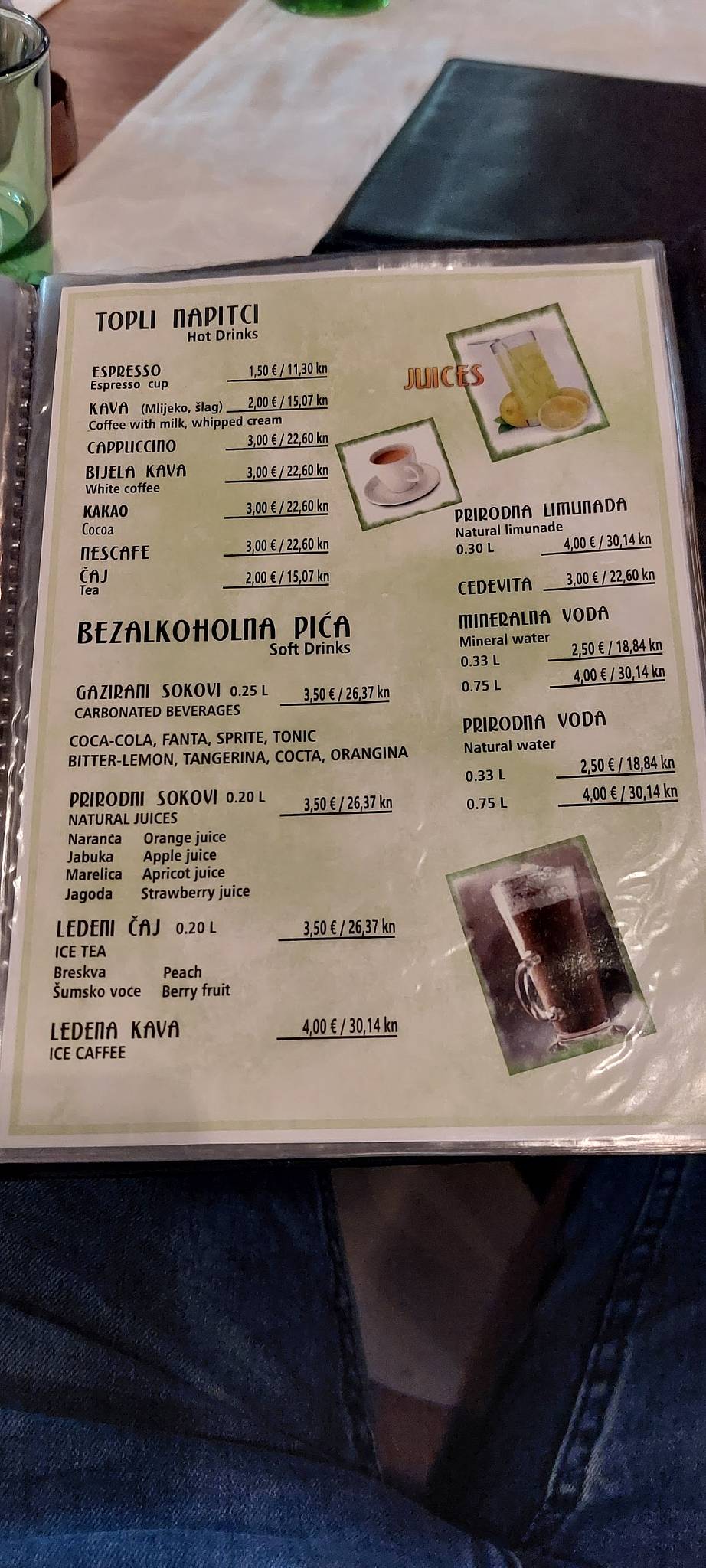 Menu de Zalogajnica "Rade"