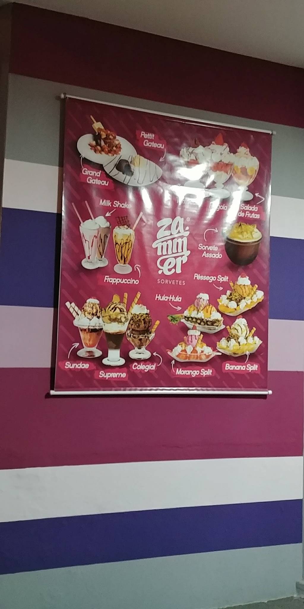 Zammer Sorvetes - Sorveteria cardápio