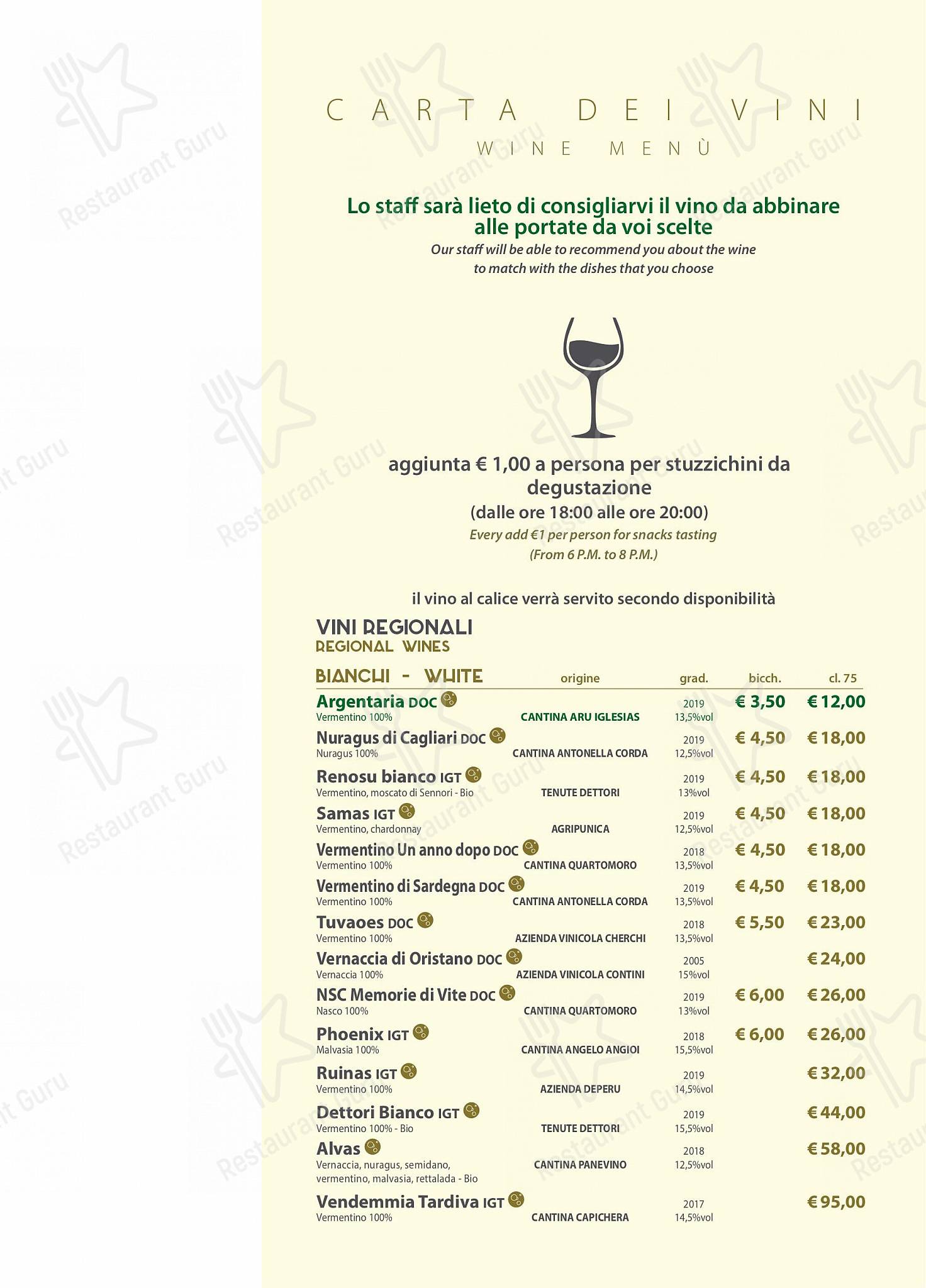 Основное меню per Zenith Ristorante Pizzeria Enoteco in Iglesias