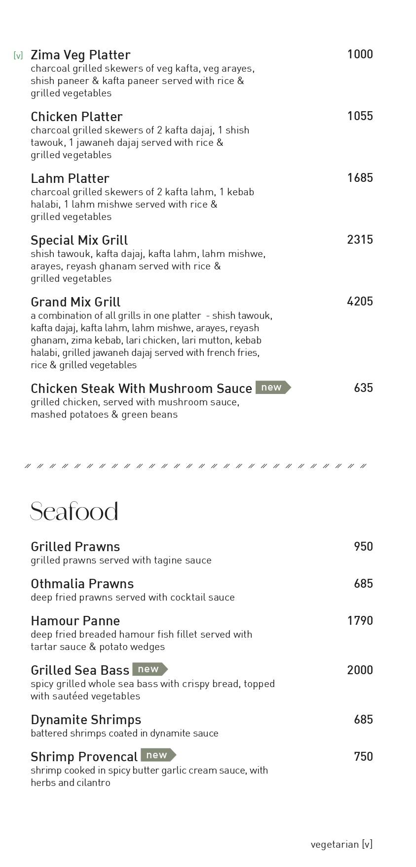 Zima menu