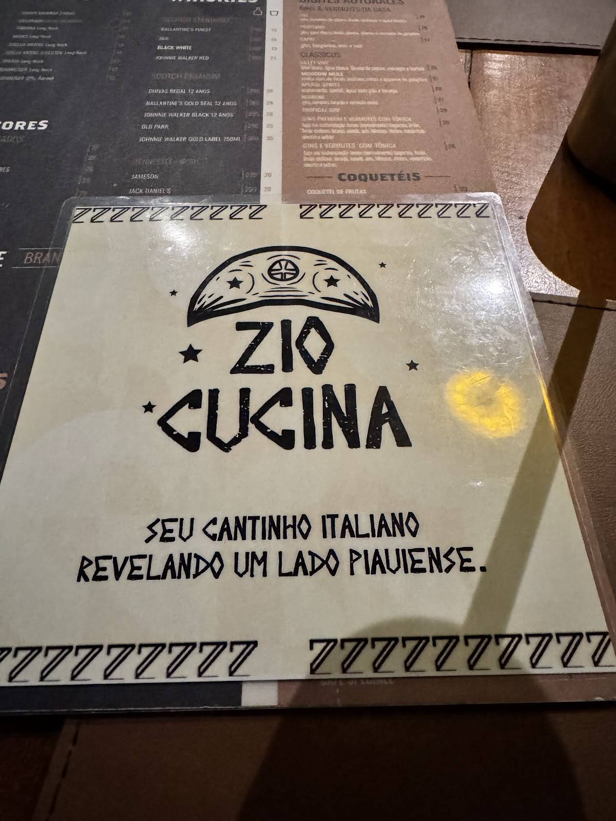 Zio Cucina cardápio