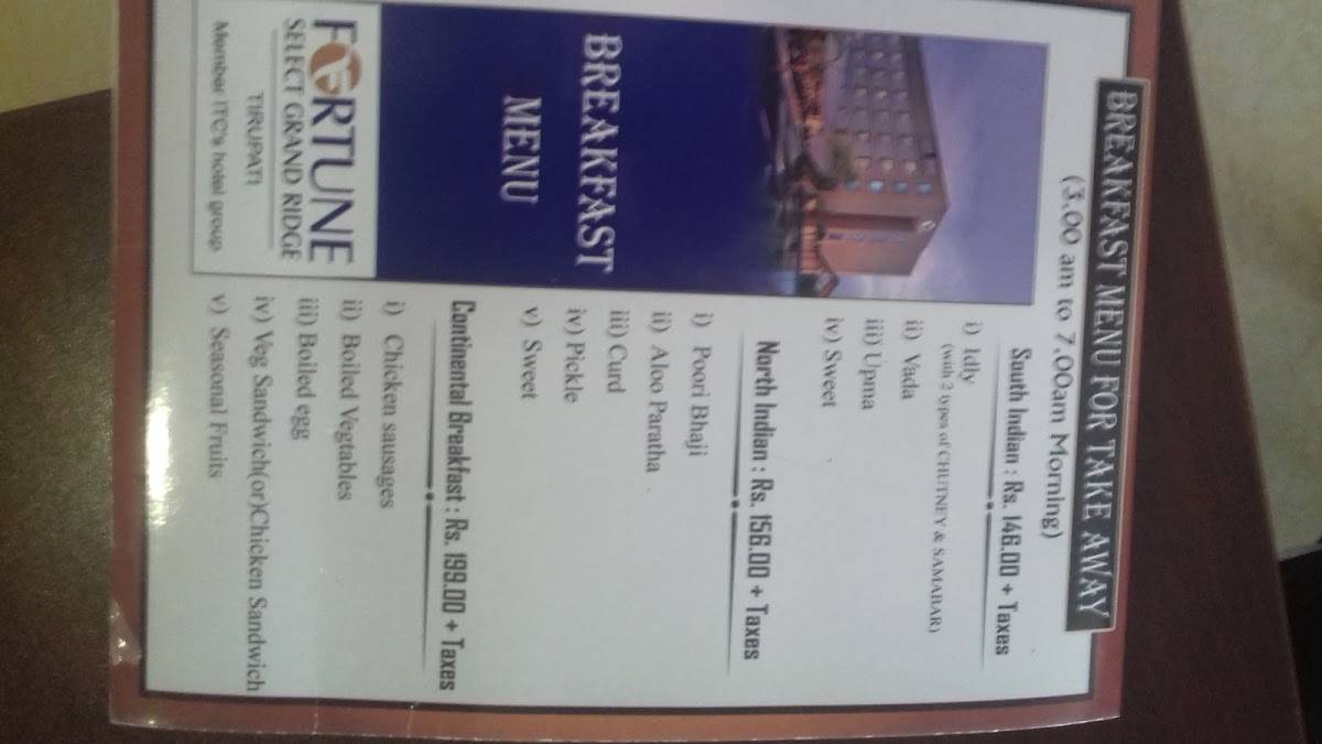 Zodiac Multicuisine Restaurant menu
