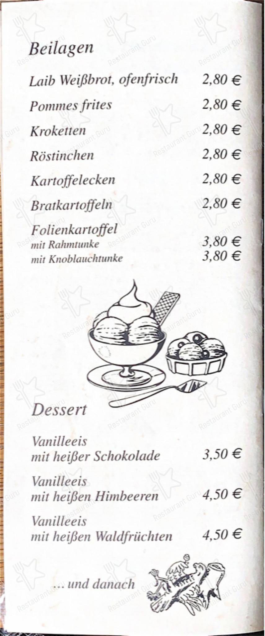 Speisekarte von Gaststätte Zum Adler restaurant Münzenberg