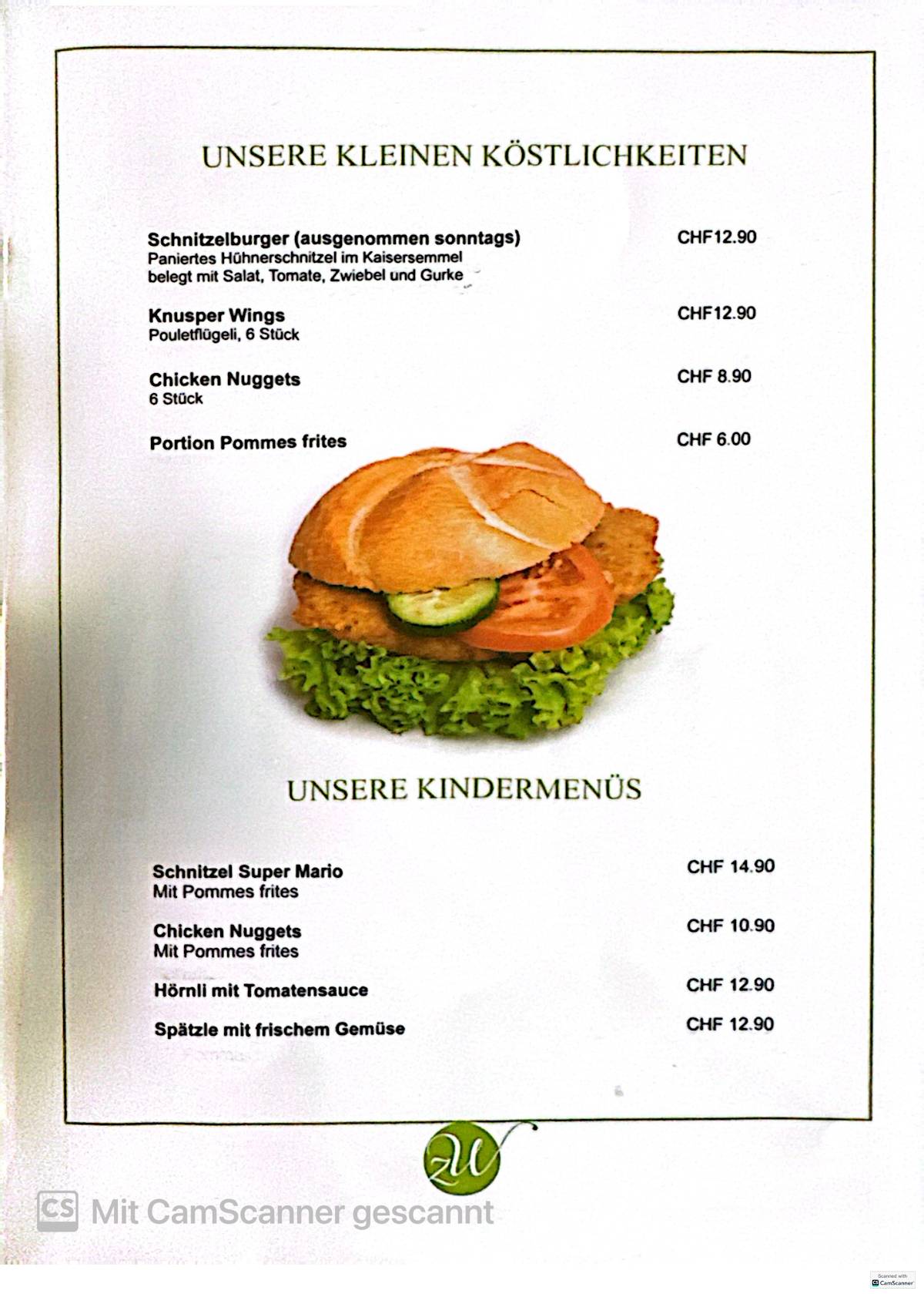 Menu di Zum Wiener Restaurant 
