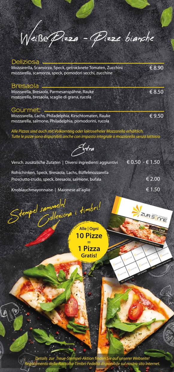 Menu di Zur Sonne 