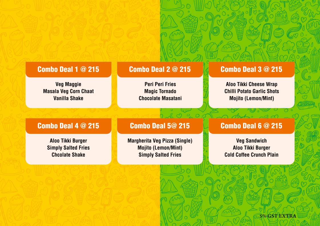 cheesy crazy cafe menu