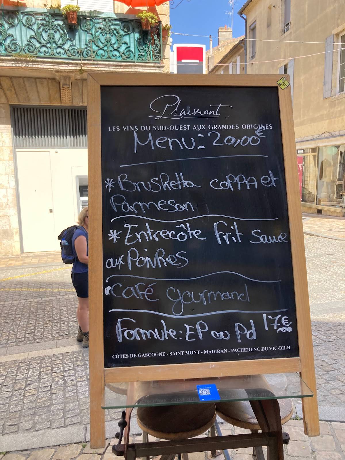 Menu de le 817
